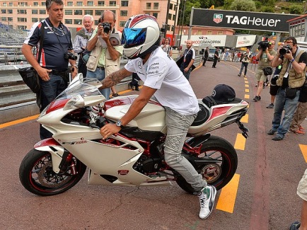 Lewis Hamilton motocycle  Monaco 2014 3